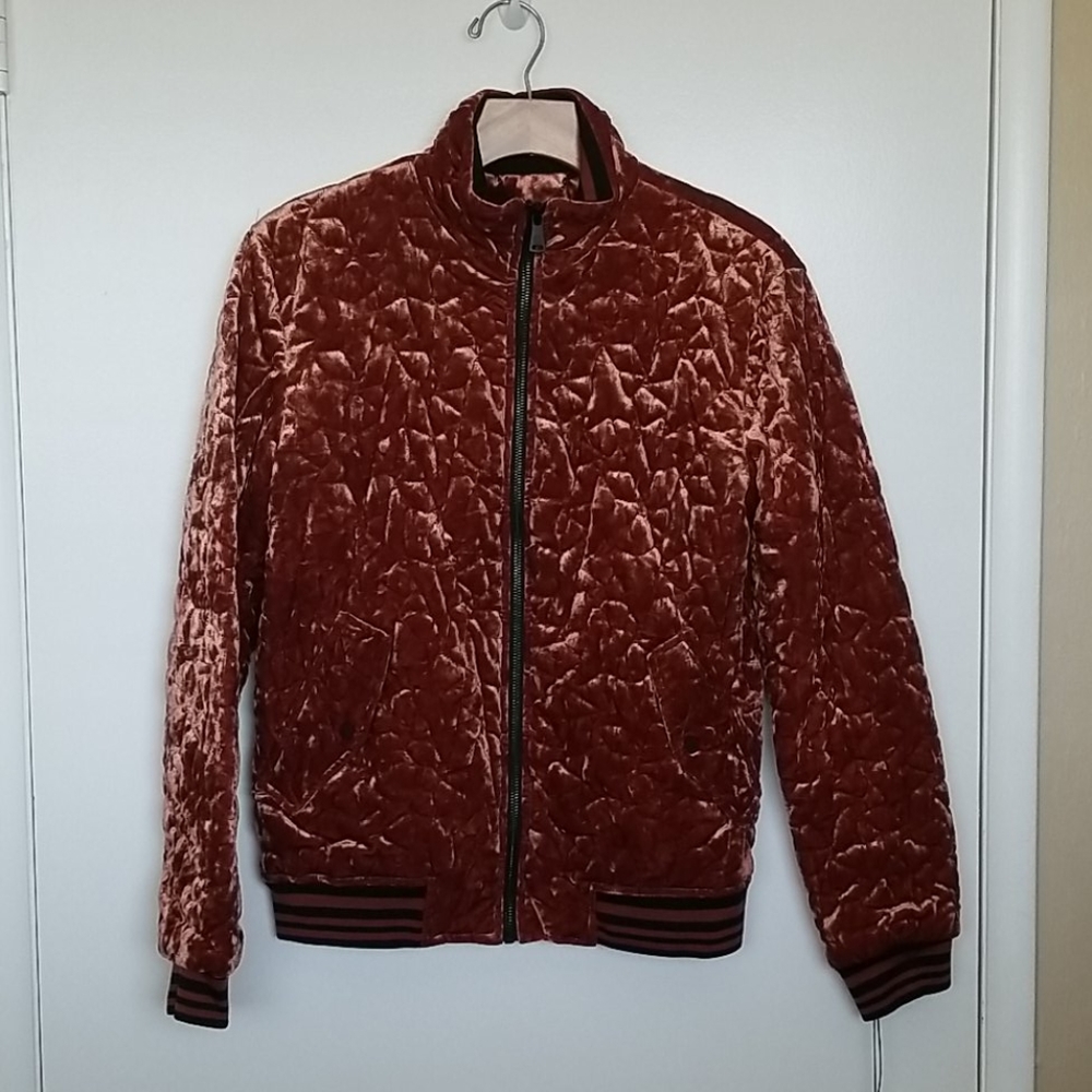 Bernardo velvet bomber jacket